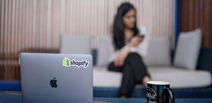 Shopify sticker on Computer